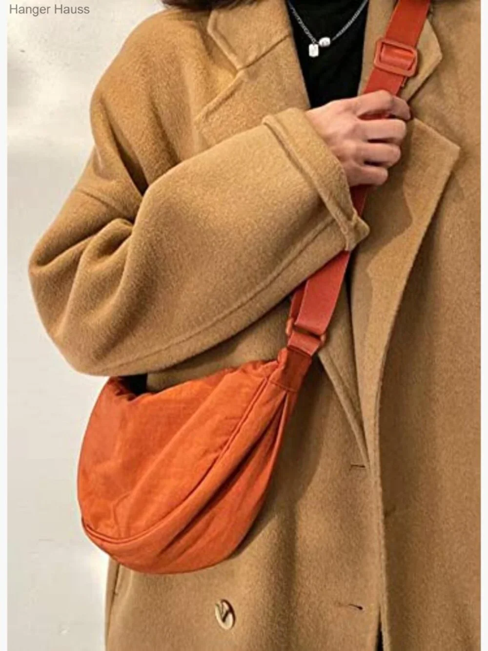 Canvas Crossbody Hobo Bag Crescent Shoulder Purse Unisex